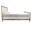 Pemberly Row Modern / Contemporary Gold Finish Metal King Bed