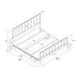 Pemberly Row Modern / Contemporary Gold Finish Metal King Bed