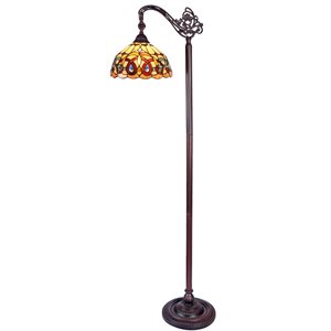Pemberly Row Contemporary 1 Light Reading Floor Lamp 11&quot Wide