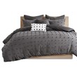 Pemberly Row 5-Piece Cotton Jacquard Comforter Set in Charcoal