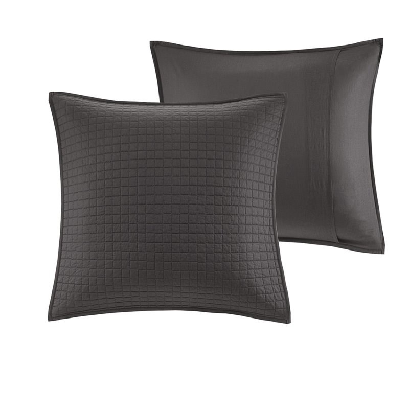 Pemberly Row 5-Piece Cotton Jacquard Comforter Set in Charcoal