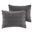 Pemberly Row 5-Piece Cotton Jacquard Comforter Set in Charcoal