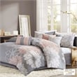 Pemberly Row 7-Piece Cotton Sateen Printed Comforter Set in Gray
