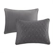 Pemberly Row Traditional 100 Percent Polyester Fitted Bedspread in Gray