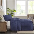 Pemberly Row Traditional 100 Percent Polyester Fitted Bedspread in Navy