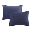 Pemberly Row Traditional 100 Percent Polyester Fitted Bedspread in Navy