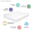 Pemberly Row Overfilled Plush Down Alternative Waterproof Mattress Pad