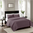 Pemberly Row Transitional Fabric Reversible Quilt Set in Purple