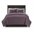 Pemberly Row Transitional Fabric Reversible Quilt Set in Purple