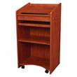 Pemberly Row Modern Wood Aristocrat Non-Sound Lectern in Cherry