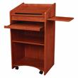 Pemberly Row Modern Wood Aristocrat Non-Sound Lectern in Cherry