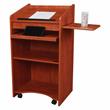 Pemberly Row Modern Wood Aristocrat Non-Sound Lectern in Cherry