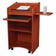 Pemberly Row Modern Wood Aristocrat Non-Sound Lectern in Cherry
