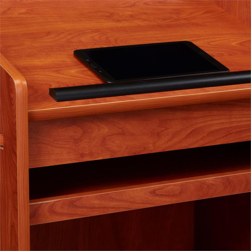 Pemberly Row Modern Wood Aristocrat Non-Sound Lectern in Cherry