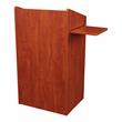 Pemberly Row Modern Wood Aristocrat Non-Sound Lectern in Cherry