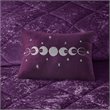 Pemberly Row Modern Polyester Crushed Comforter Set in Purple