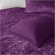 Pemberly Row Modern Polyester Crushed Comforter Set in Purple
