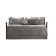 Pemberly Row Polyester Solid Brushed Reversible Daybed Cover Set in Gray