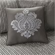 Pemberly Row Polyester Solid Brushed Reversible Daybed Cover Set in Gray