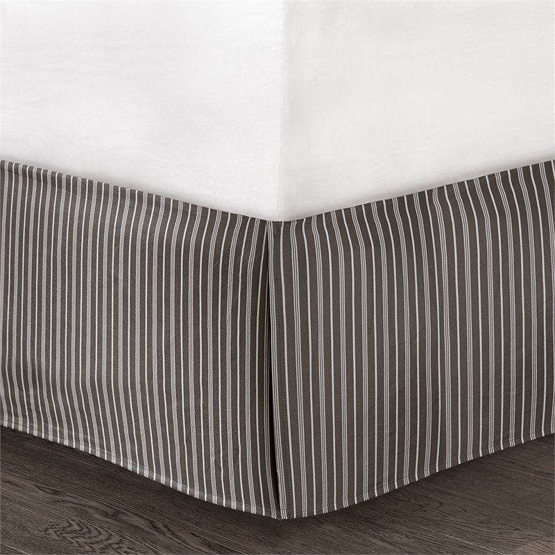 Pemberly Row Polyester Solid Brushed Reversible Daybed Cover Set in Gray