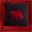 Pemberly Row Plush to Sherpa Down Alternative Comforter Set in Red and Black
