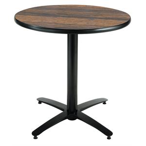 Pemberly Row Modern 36&quot Walnut Breakroom Table with Arched X Base