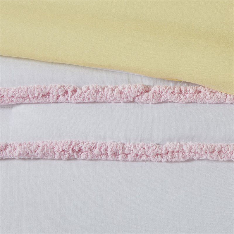 Pemberly Row Cotton Printed Reversible Twin Duvet Cover Set in Pink