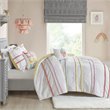Pemberly Row Cotton Printed Reversible Twin Duvet Cover Set in Pink