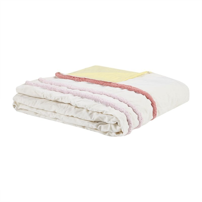 Pemberly Row Cotton Printed Reversible Twin Duvet Cover Set in Pink