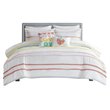Pemberly Row Cotton Printed Reversible Twin Duvet Cover Set in Pink