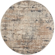 Pemberly Row 8' x Round Beige Gray Fabric Modern Area Rug (8' Round)