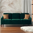 Pemberly Row Modern / Contemporary 3-Seater Sofa in Green Velvet