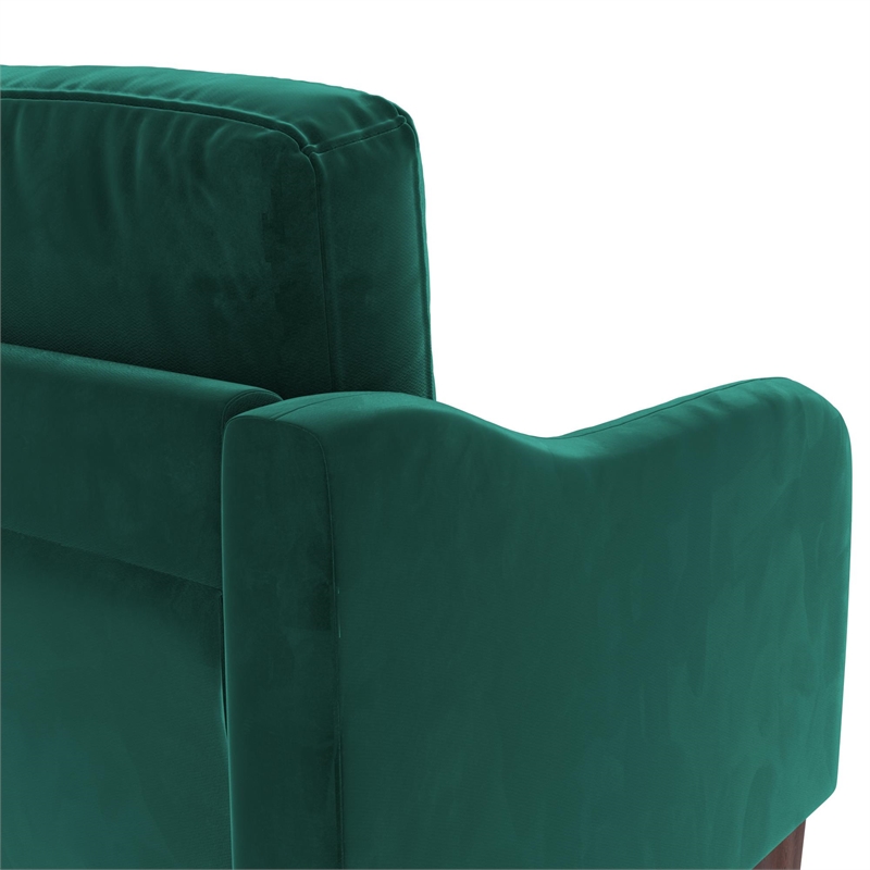 Pemberly Row Modern / Contemporary 3-Seater Sofa in Green Velvet