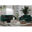 Pemberly Row Modern / Contemporary 3-Seater Sofa in Green Velvet