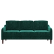 Pemberly Row Modern / Contemporary 3-Seater Sofa in Green Velvet