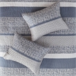 Pemberly Row 6 Piece Reversible Jacquard Quilt Set with Throw Pillows