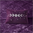Pemberly Row Modern / Contemporary Velvet Comforter Set in Purple