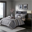 Pemberly Row 6-Piece Jacquard Quilt Set with Throw Pillows - Gray/Taupe