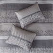 Pemberly Row 6-Piece Jacquard Quilt Set with Throw Pillows - Gray/Taupe