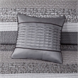 Pemberly Row 6-Piece Jacquard Quilt Set with Throw Pillows - Gray/Taupe