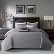 Pemberly Row 6-Piece Jacquard Quilt Set with Throw Pillows - Gray/Taupe