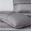 Pemberly Row 6-Piece Jacquard Quilt Set with Throw Pillows - Gray/Taupe