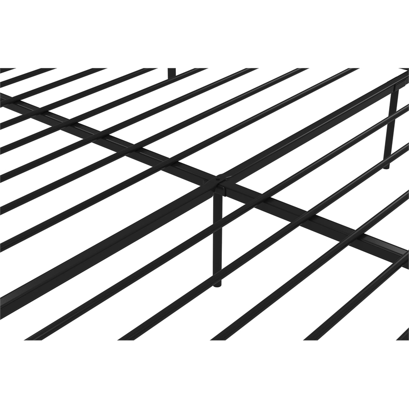 Pemberly Row Modern Metal Canopy King Platform Bed Frame in Black
