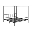 Pemberly Row Modern Metal Canopy King Platform Bed Frame in Black