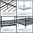 Pemberly Row Modern Metal Canopy King Platform Bed Frame in Black