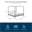 Pemberly Row Modern Metal Canopy King Platform Bed Frame in Black