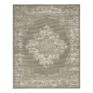 Pemberly Row 8' x 10' Olive Fabric Vintage Area Rug (8' x 10')