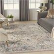 Pemberly Row 8' x 10' Beige Gray Fabric Farmhouse Area Rug (8' x 10')