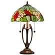 Pemberly Row 2-Light Resin & Art Glass Table Lamp in Antique Bronze/Green