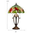 Pemberly Row 2-Light Resin & Art Glass Table Lamp in Antique Bronze/Green